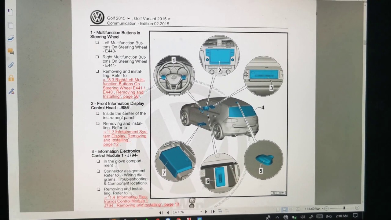 pdf schema Vw golf 7 Connecter mega 👇👇👇 YouTube