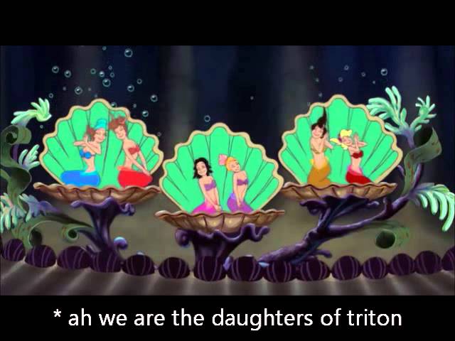 The Little Mermaid Daughters Of Triton Lyrics Mrsdisney0 Youtube