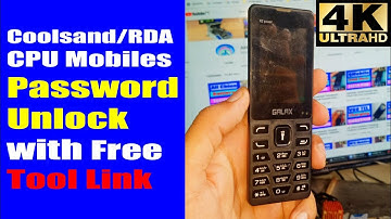 (4K) China Mobiles Coolsand/RDA Password Unlock | GALAX X2 Power | Urdu Hindi