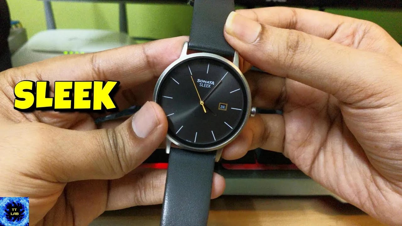 Titan Sonata Sleek Watch for men | Best budget 30m with pure Lether strap watch |