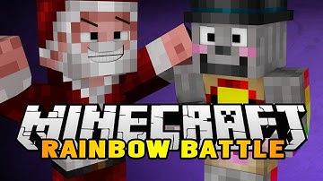 Minecraft: RAINBOW BATTLE MINI-GAME - Nate and Sie