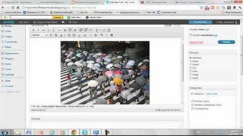 How to embed images and video in Edublogs