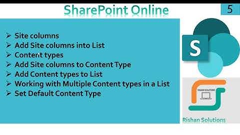 Content types and Site Columns in SharePoint Online
