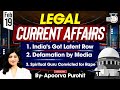 Legal Current Affairs | 19 Feb | By Apoorva Purohit | StudyIQ Judiciary | #legalcurrentaffairs #news