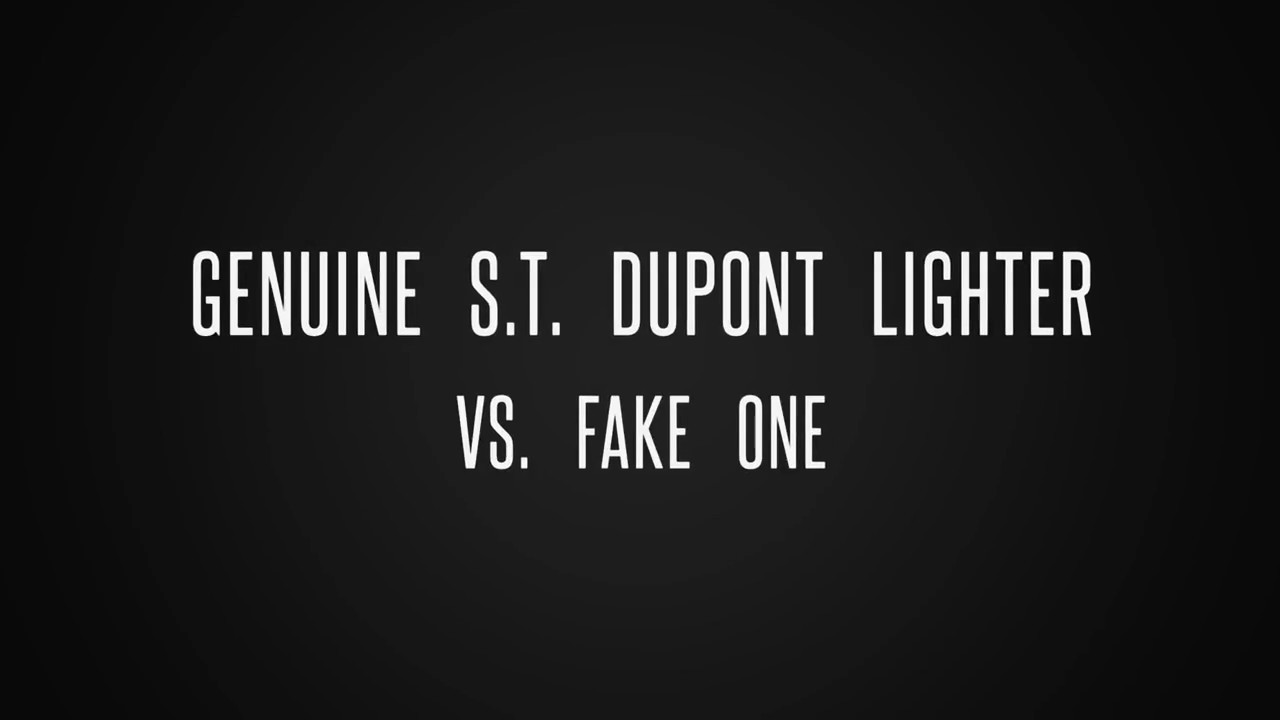 Genuine S.T. Dupont Lighter vs. Fake one YouTube
