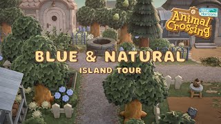 Blue Themed Natural \& Overgrown Cottagecore Town \/\/ Animal Crossing New Horizons