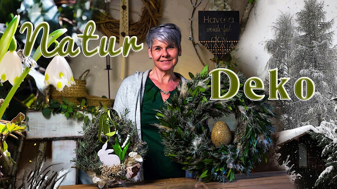 Natürliche 🍃 OSTER Dekokränze aus Gartenschnitt  🍃  DIY 🍃