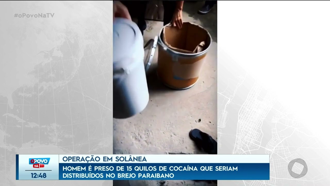 Homem é preso com 15kg de cocaína que seriam distribuídos no Brejo Paraibano - O Povo na TV