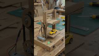 DIY Cardboard Automatic Car Parking Lift | Amazing DC Motor Engineering Project