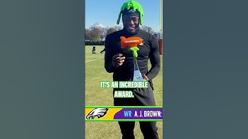 A.J. Brown gets slimed and plays BIRD trivia! 🦅 #nfl