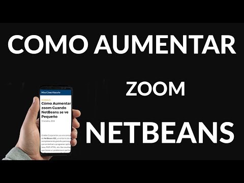 Cómo Aumentar el zoom Cuando NetBeans se ve Pequeño