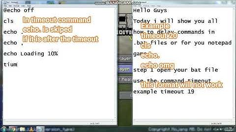 How to delay the commands in .bat file or in notpadgame