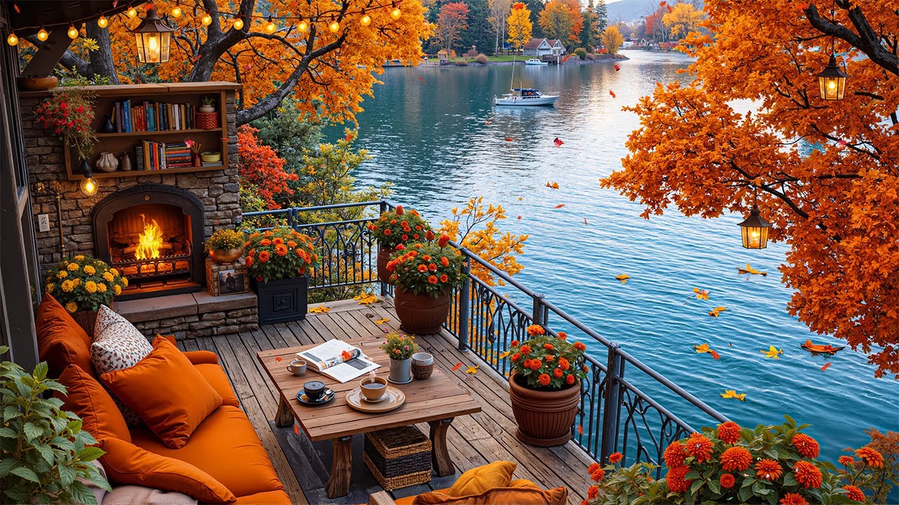 Jazz Relaxing Music by Lakeside Ambience🍁Smooth Piano Jazz Music at Cozy Autumn Coffee Shop for Work Jazz Relaxing Music by Lakeside Ambience🍁Smooth Piano Jazz Music at Cozy Autumn Coffee Shop for Work