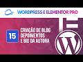 Criação de Blog Depoimentos e Bio da Autora | Criação de Sites com WordPress e Elementor Pro