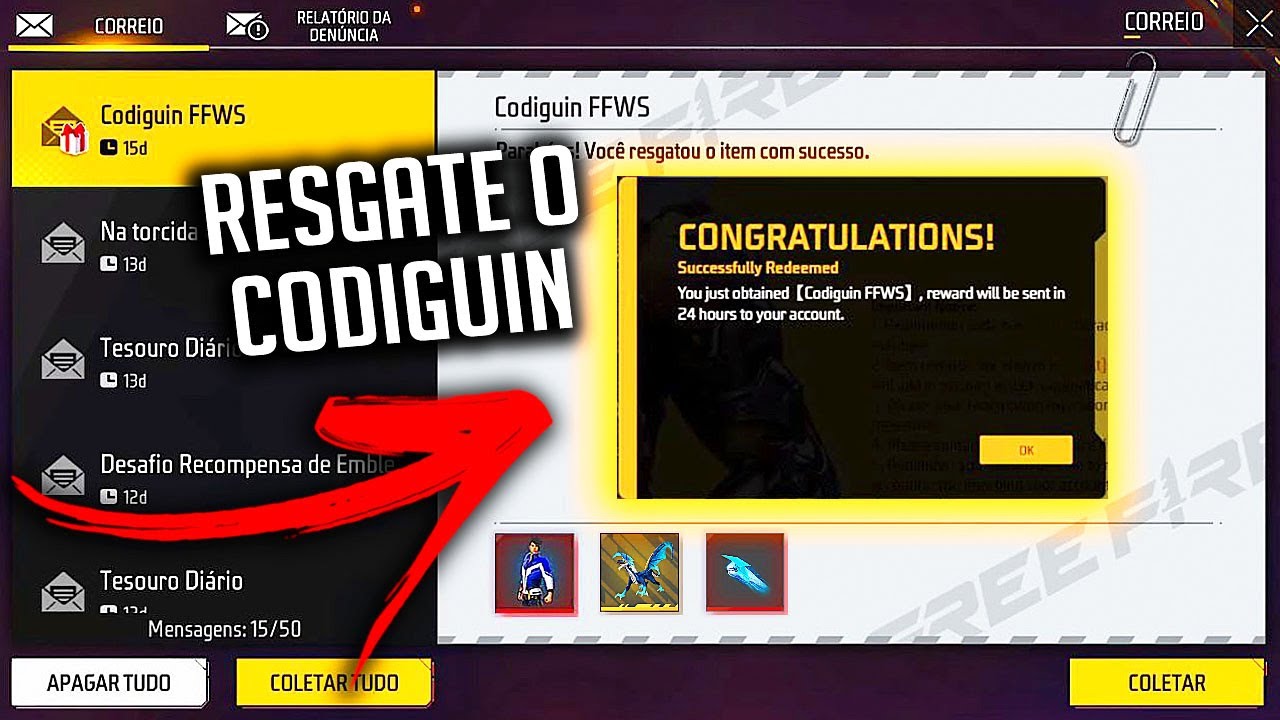 CODIGUIN FF: Veja como conseguir código Free Fire grátis e desbloquear  recompensas