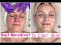 Brightening  clarifying facial for combo sensitive skin extractions  meditation massage  asmr