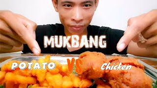 Potato Fries and Chicken Fried - eat by Laiheing Cooking