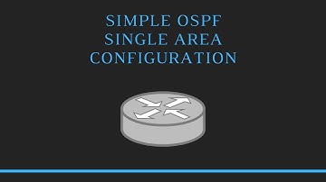 How to make a simple OSPF single area configuration