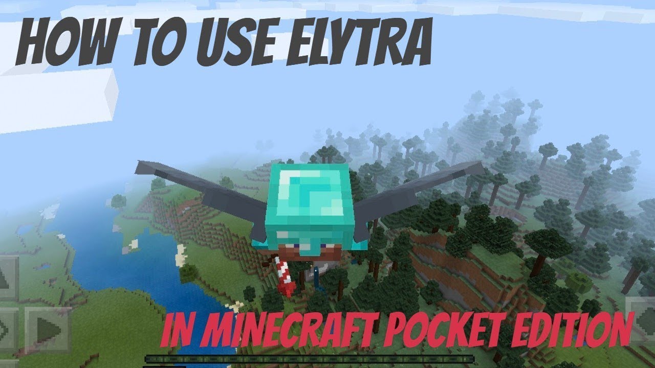 How to fly elytra in minecraft pocket edition #minecraft - YouTube