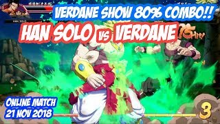 Verdane Show 80% Broly Combo Hansolo Vs Verdane Dbfz Online Match Ft2 21 Nov 2018