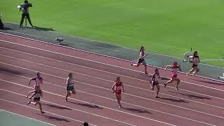 20201018日本GPシリーズ田島記念陸上 中学女子100m決勝第1組