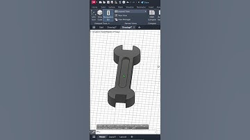 Design of the Spanner 🔧 in AutoCAD | 3D Modelling of spanner #spanner #mechanicaldesign #design