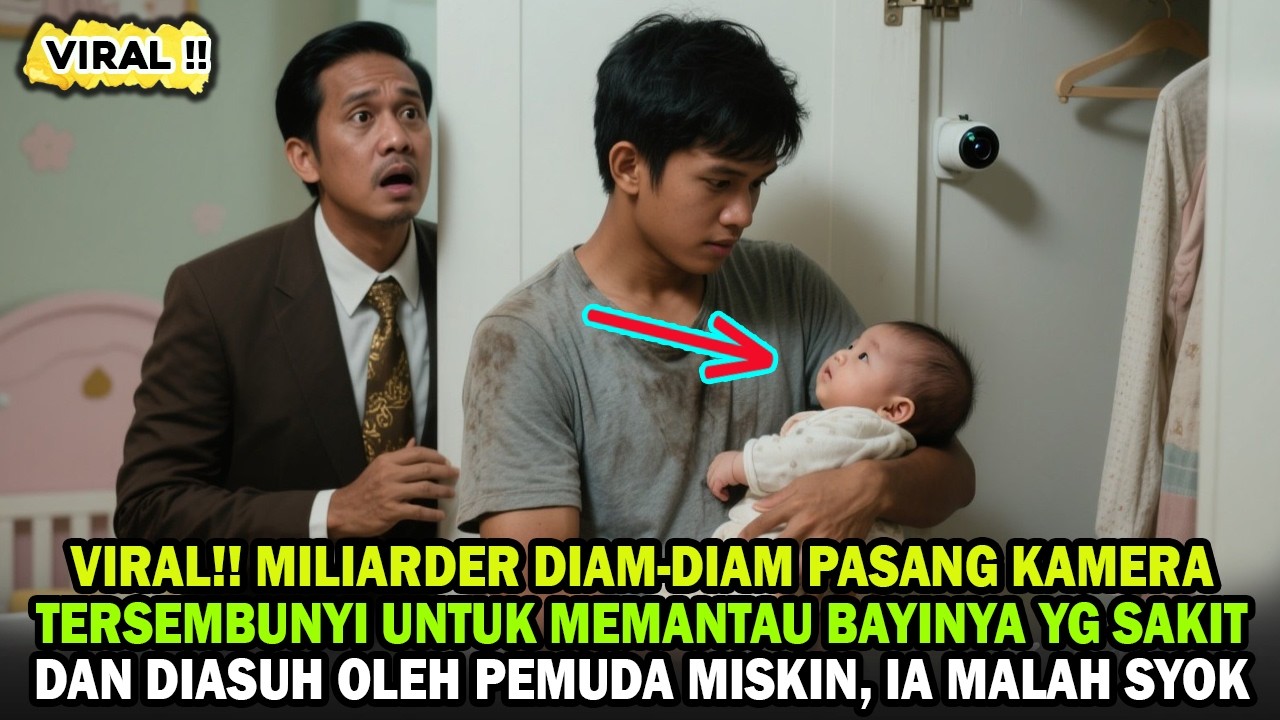 VIRAL!! PASANG CCTV, MILIARDER TAK MENYANGKA MELIHAT BAYINYA BEGINI SAAT DIASUH PEMUDA MISKIN