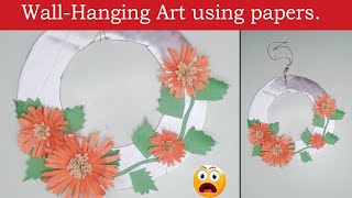 wall hanging art and craft ideas collection paper flower| Design 2 | SR Creative Ideas