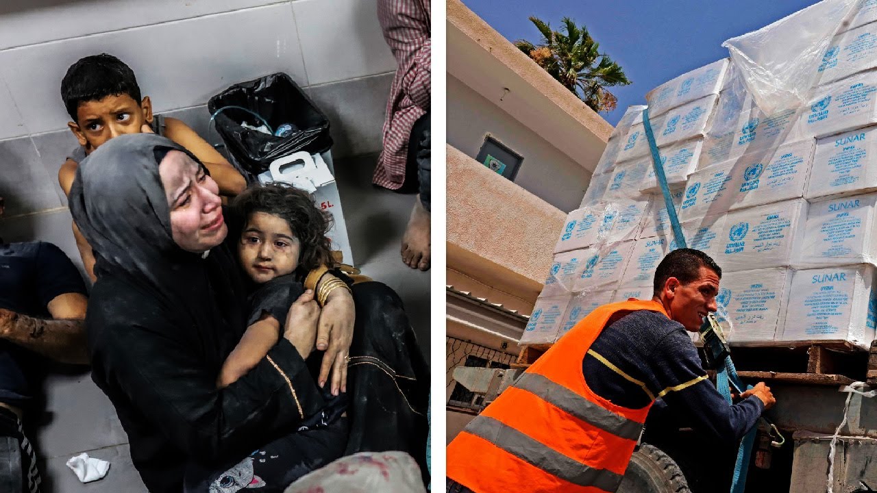 Сотни фур с гумпомощью прорвались в сектор Газа. Люди получили лекарства, воду и продовольствие