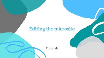 How to edit the microsite