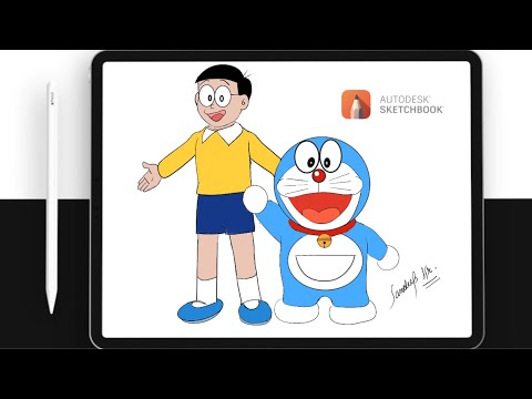 how-to-draw-doraemon-nobita-on-ipad-[-beginners-]-doraemon’s-theme-song-[-ipad-art-tutorial]