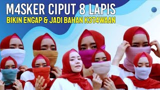 mencoba memakai m4sker ciput di out door sebnyak 8 lapis