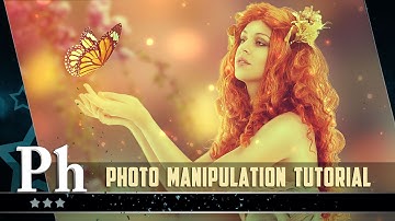 Butterfly Fairy Photoshop Manipulation Tutorial Fantasy Scene Effects