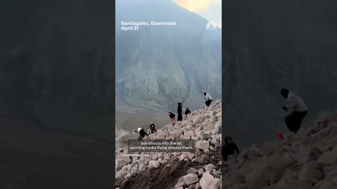 Tourists scramble as Guatemala volcano erupts