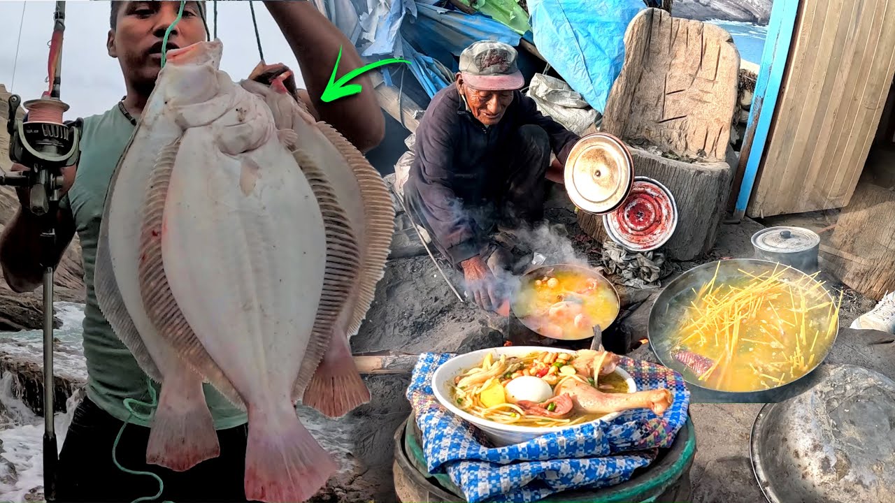 Fuimos en busca del Tío Adrián y esto fue lo que nos pasó  - Pesca y cocina sobre acantilados altos