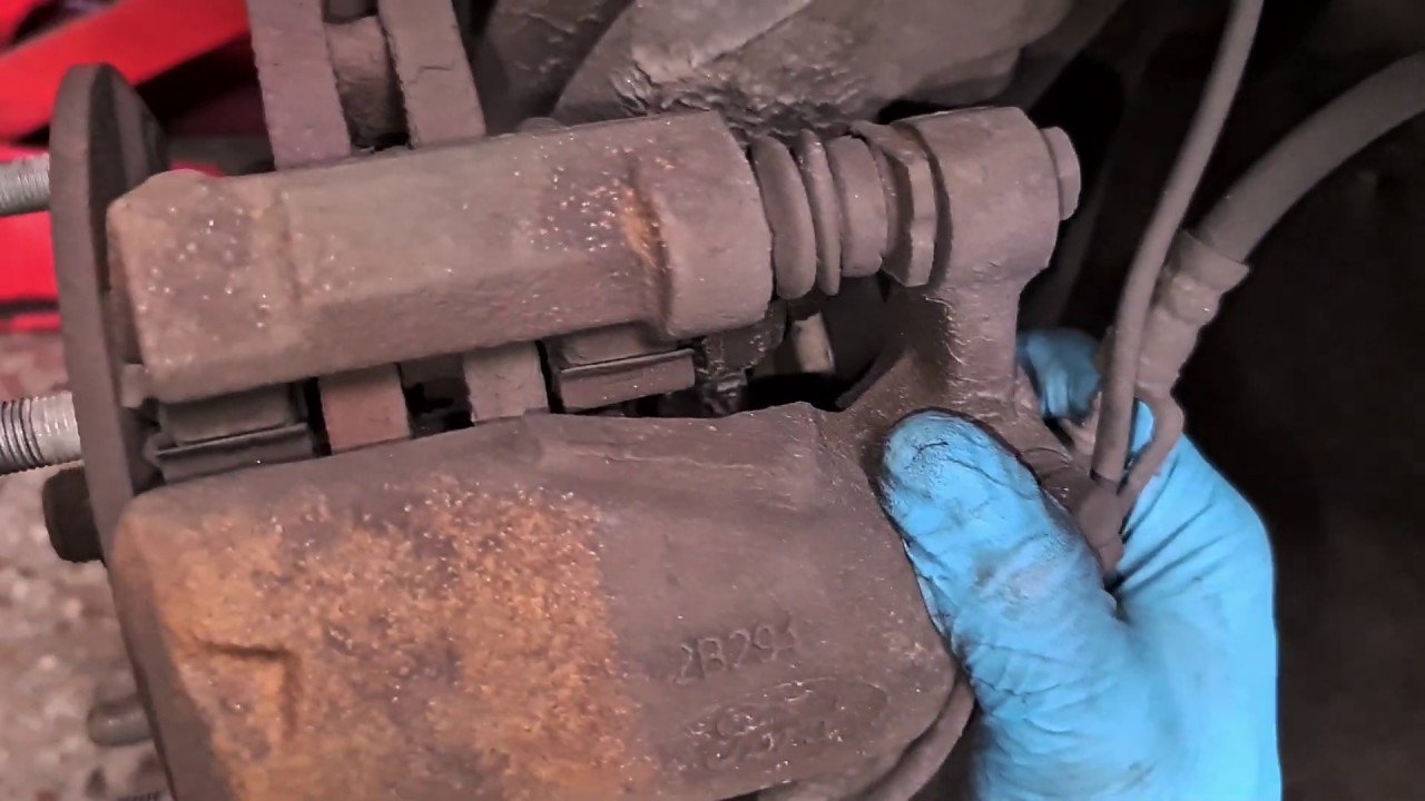 how to push brake piston in without removing it Full HD 1080p YouTube