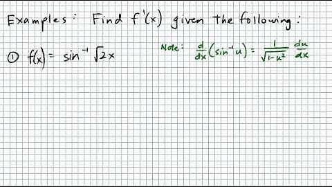 Derivative of Inverse Sine - Example