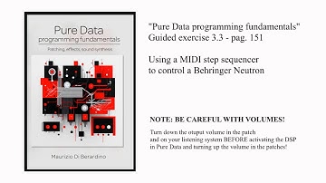 Pure Data programming fundamentals - Guided exercise 3.3 demo with an Arturia Microfreak