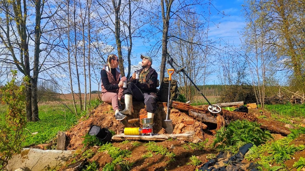 Очень неожиданная находка на раскопках старого хутора втроем! Коп с Наташей!