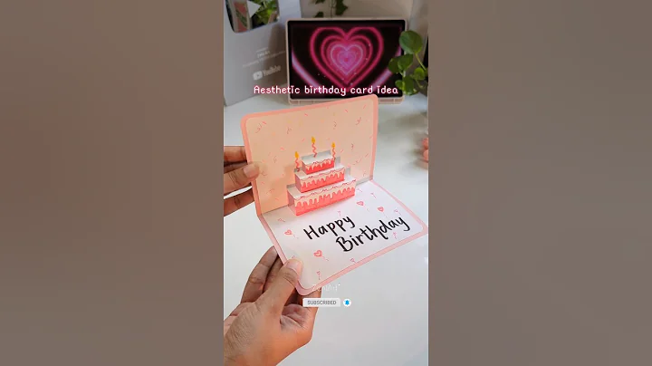 ✨Aesthetic & Last minute birthday card idea✨ #lastminutegift #cardideas #diy #shorts