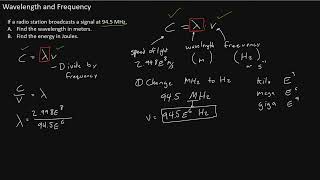 CHM 151, Wavelength and Energy