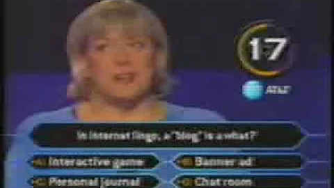 June Stapleton Hess on Who Wants To Be A Millionaire