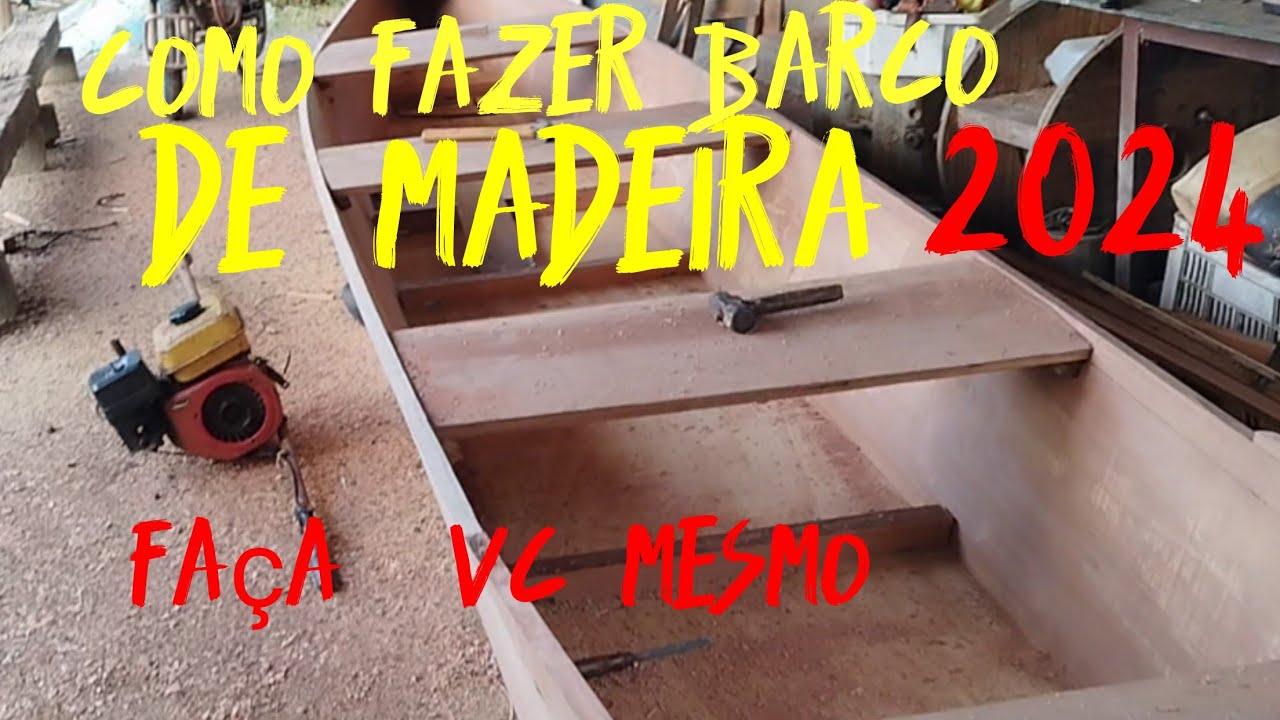 COMO FAZER BARCO DE MADEIRA,faça sua canõa de madeira rapido e fácil.