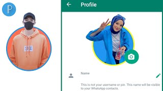 How to make 3d whatsapp profile photo | Pixellab