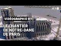 Le chantier de sécurisation de Notre-Dame de Paris | AFP Animé