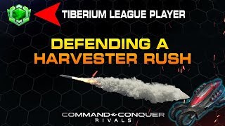 How to DEFEND a harvester rush (and why RUSHING IS RISKY!) | C&C Rivals