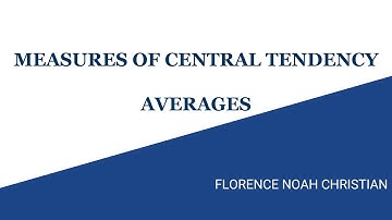 Measures Of Central Tendency -Arithmetic Mean
