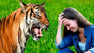 Девушка в ужасе поняла, что тигр сейчас разорвёт её. Но произошло невероятное!
