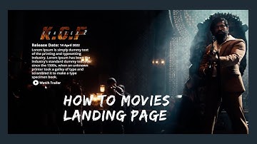 Complete Responsive Movie Landing Page Website Design | Html CSS & Javascript.