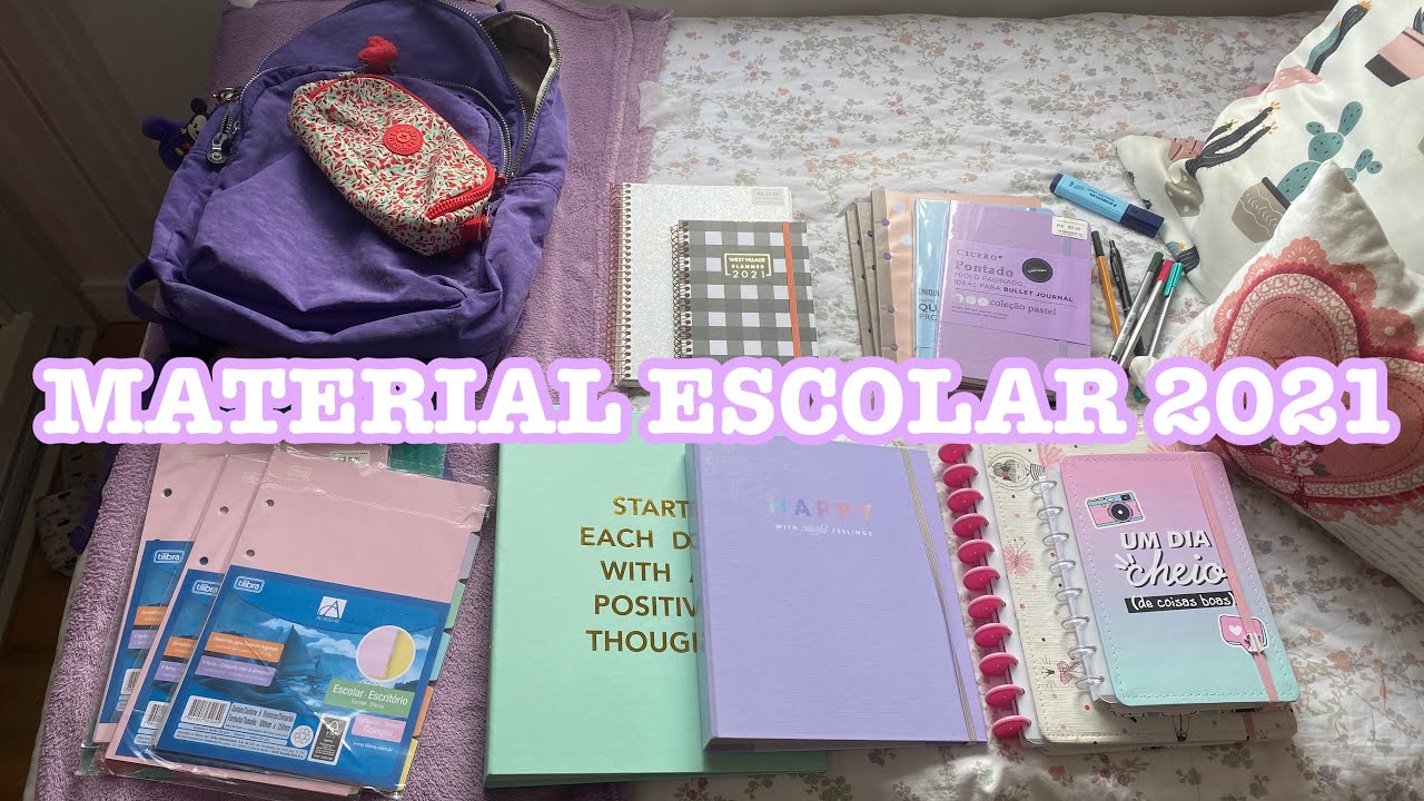 MEU MATERIAL ESCOLAR 2021!♥